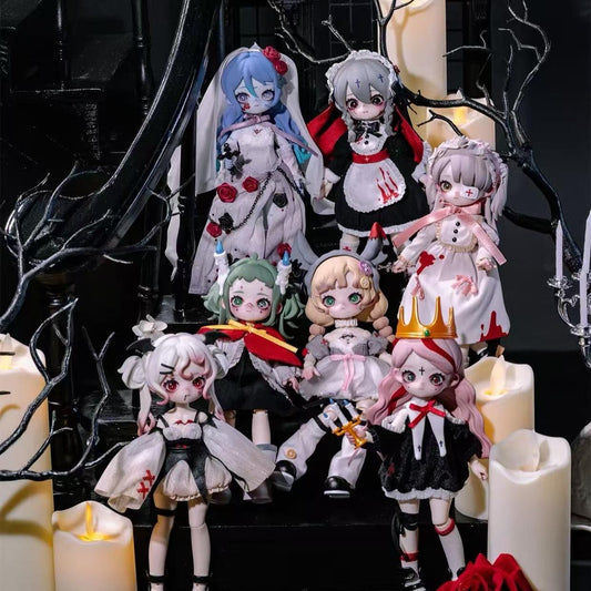 Nyssa:グロテスクナイトメアブラインドボックス-1/12スケールBJDアーティキュレートフィギュア、トレンディなコレクタブルトイ