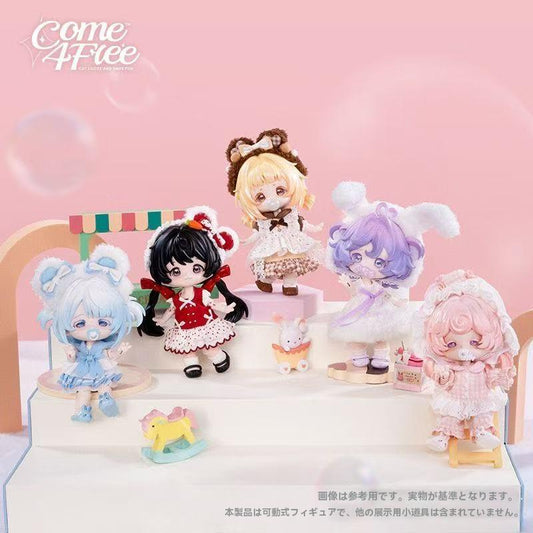 Come4Free ミルククリームドーナツ風夢幻ポーフ 12分BJD可動フィギュア用 着せ替え 可愛い ギフト 誕生日プレゼント レッドドレス付き