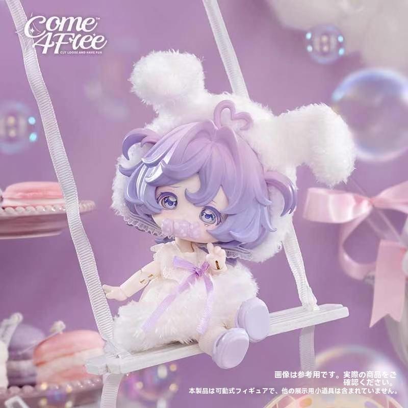 Come4Free ミルククリームドーナツ風夢幻ポーフ 12分BJD可動フィギュア用 着せ替え 可愛い ギフト 誕生日プレゼント レッドドレス付き