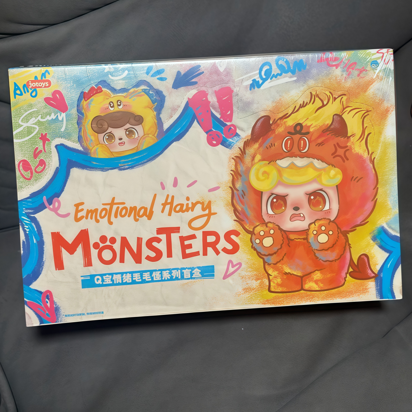 JOTOYS Odd & End Trendy Q-Baby Emotional Furry Monster Series ぬいぐるみキーチェーン ブラインドボックス トレンディなおもちゃとギフト