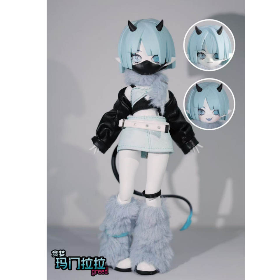 本物のひなづま悪魔の角シリーズ 8 ポイントの可動式 BJD ブラインド ボックス コレクション玩具、かわいいフィギュア、8 ポイント サイズ