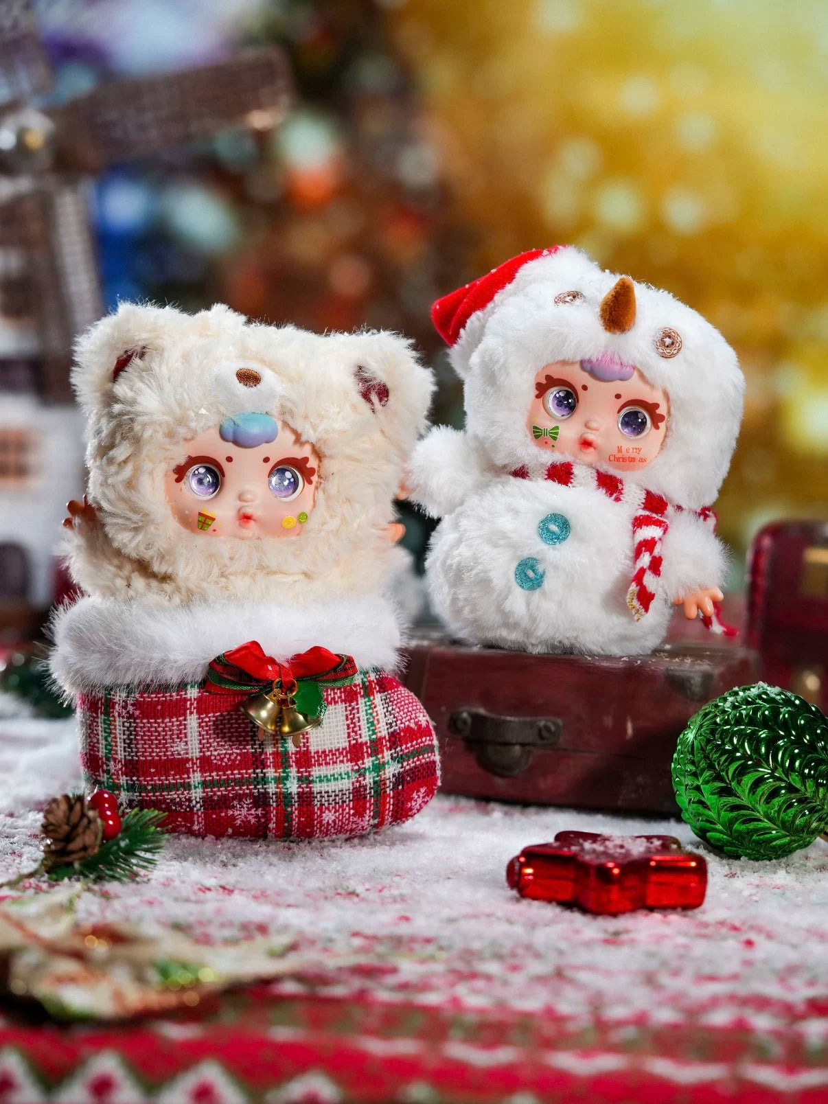 正規品 mm ミルクキャンディ クリスマスシリーズ ぬいぐるみ ブラインドボックス キーチェーン カード付き フィギュア 人形 誕生日ギフト