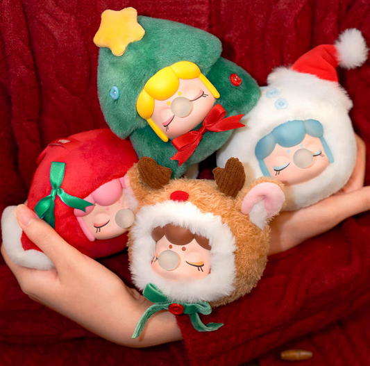 本物のRuolai Nanciクリスマスシリーズビニールぬいぐるみブラインドボックスフィギュア、女性へのギフト