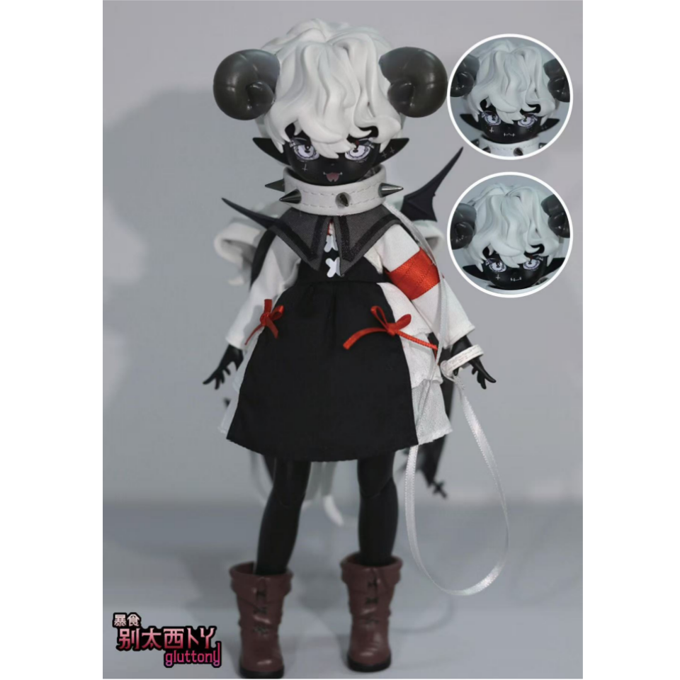 本物のひなづま悪魔の角シリーズ 8 ポイントの可動式 BJD ブラインド ボックス コレクション玩具、かわいいフィギュア、8 ポイント サイズ