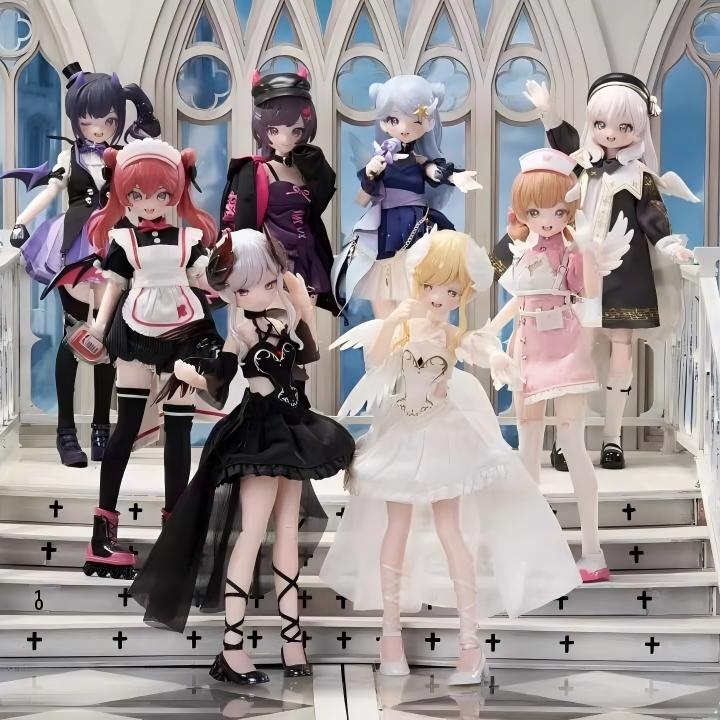 ブランド ライトナイトメアツインシリーズ フィギュア mjd ブラインドボックス BJD かわいい アニメグッズ コレクションアイテム デスク キャラクターデザイン フィギュア パフォーマンスかなフィギュア