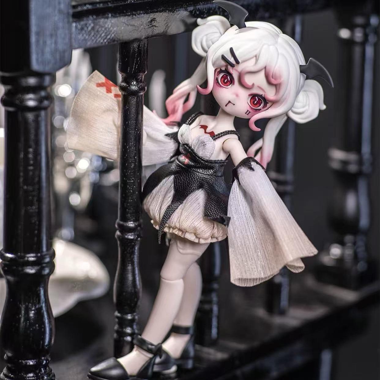 Nyssa:グロテスクナイトメアブラインドボックス-1/12スケールBJDアーティキュレートフィギュア、トレンディなコレクタブルトイ